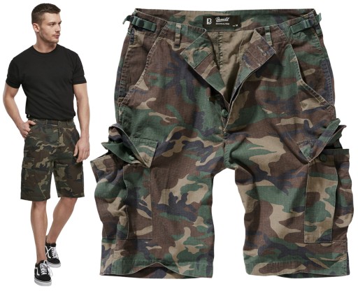 KRÓTKIE SPODENKI MĘSKIE BOJÓWKI TURYSTYCZNE BRANDIT BDU MORO WOODLAND 7XL