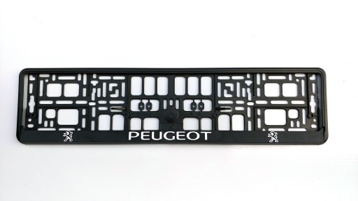 RAMKA TABLICY REJESTRACYJNEJ PEUGEOT NAPIS CHROM