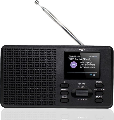 RADIO SIECIOWO-BATERYJNE AM DAB+FM XORO DAB 142 PRZENOŚNE
