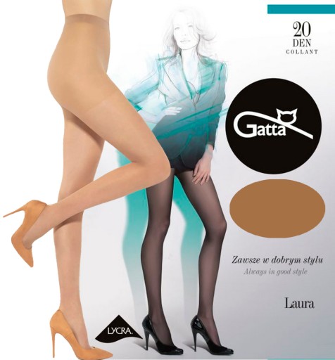 Rajstopy GATTA-LAURA LYCRA BEIGE - roz. 4-L