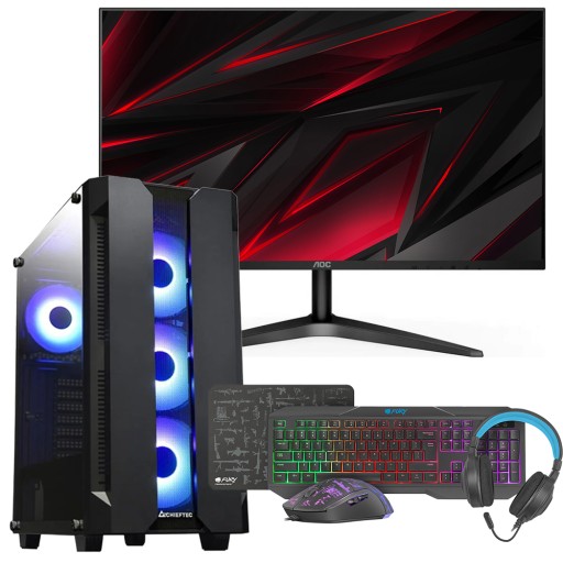 Szybki zestaw gamingowy GameRTX 8GB DDR4 | 512GB SSD | Win10Pro |PC RGB
