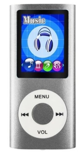 Odtwarzacz Mp3 z głośnikiem 32GB SREBRNY