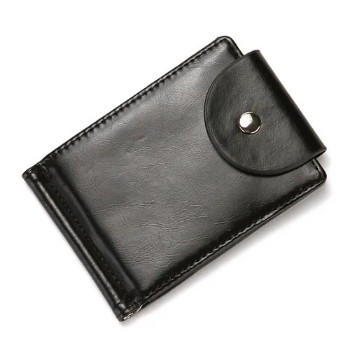 Męski wąski portfel klip na pieniądze etui na monety minimalistyczny