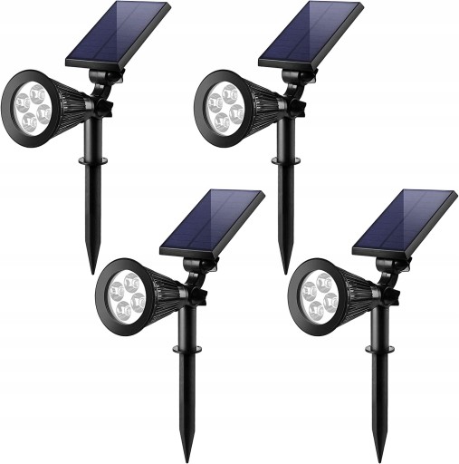 2szt OGRODOWA LAMPA SOLARNA 4 LED REFLEKTOR 200lm
