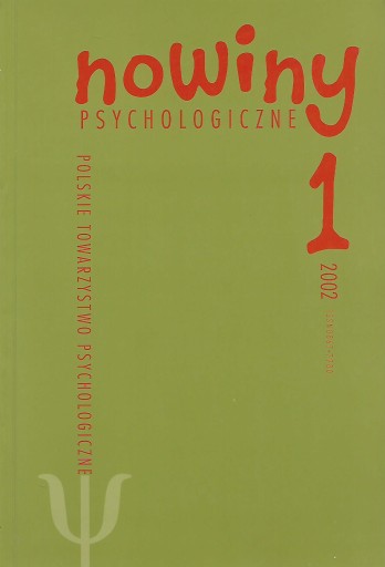 Nowiny psychologiczne 1 z 2002 [spis]
