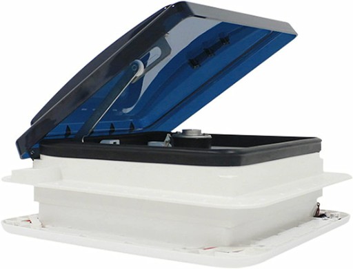 12V WENTYLATOR OKNA DACHOWEGO Z LED DO RV 28*28CM