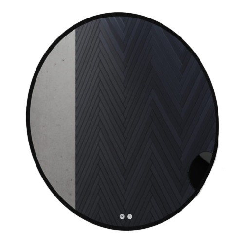 Lustro Okrągłe LED W Czarnej ramie 100cm LOFT