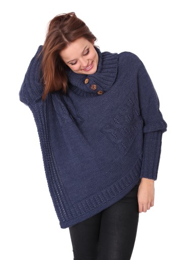 PASMANTEX MOENA PONCZO SWETER PONCHO GOLF RĘKAWKI