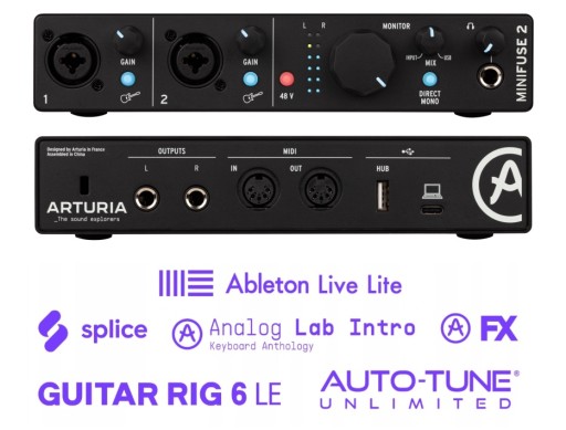 Arturia MiniFuse 2 interfejs audio USB + HUB USB