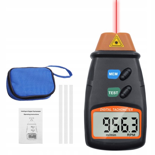 TACHOMETR LASEROWY MIERNIK OBROTÓW OBROTOMIERZ LCD
