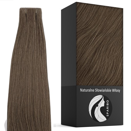 Naturalne włosy 10 kanapek kanapki niewidoczne taśmy Tape On 4 cm 70 cm