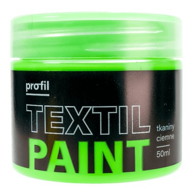 Farba do ciemnych tkanin - Zielony fluo - 50 ml