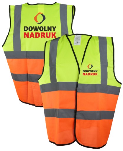 KAMIZELKA ODBLASKOWA NADRUK PRZÓD+TYŁ M