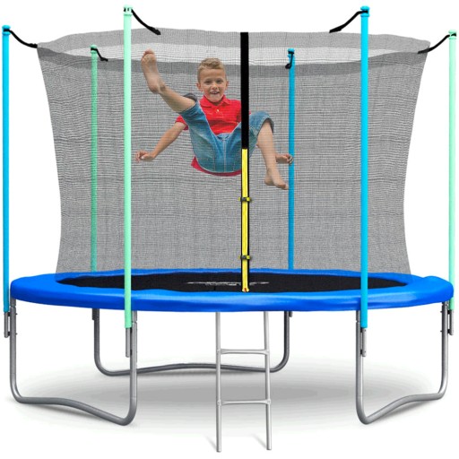 TRAMPOLINA DO SKAKANIA 315cm 10ft SIATKA DRABINKA CERTYFIKOWANA BEZPIECZNA