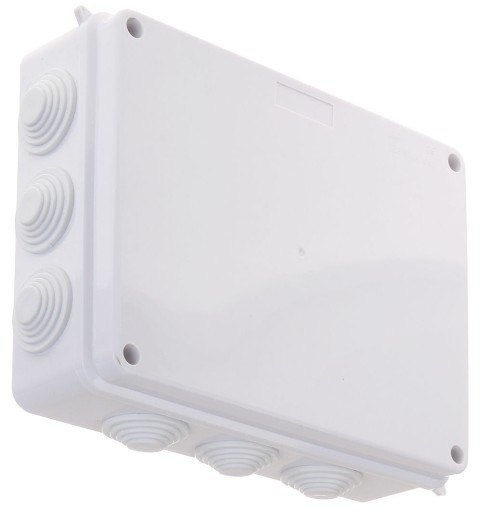 PUSZKA ELEKTRYCZNA INSTALACYJNA POŁĄCZENIOWA Z DŁAWNICAMI IP65 25,5 x 20 cm