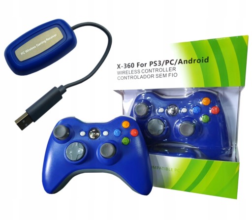 KONTROLER PAD BEZPRZEWODOWY XBOX 360 Z WIBRACJAMI