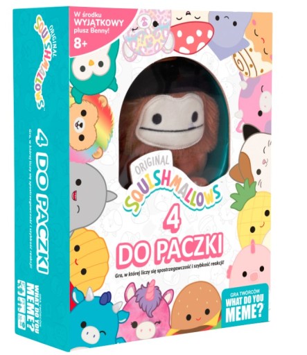 SQUISHMALLOWS GRA KARCIANA 4 DO PACZKI + MASKOTKA PLUSZ DLA DZIECI EPEE