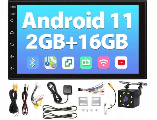 RADIO SAMOCHODOWE 2 DIN ANDROID 11 GPS KAMERA 2/16