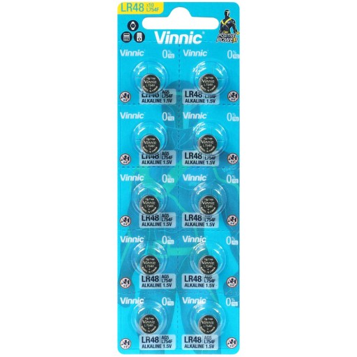 10x Bateria VINNIC LR48 AG5 LR754 193 L754F 1,5V