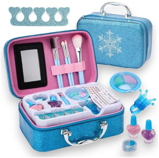 Zestaw do Makijażu Kosmetyki dla Dzieci w Kuferku Na Prezent Zestaw MAKE UP