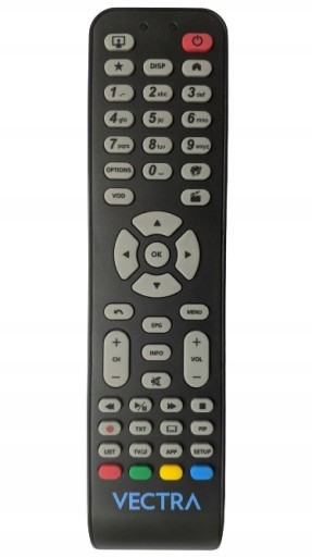 Pilot do dekoderów telewizji VECTRA GREY płaski ORYGINAŁ