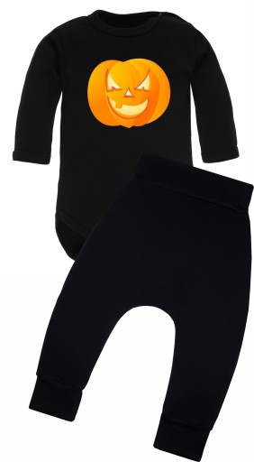 Komplet body z dynią i spodenki, halloween mix