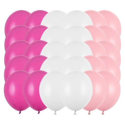 Balony różowe na Roczek urodziny dziewczynki girlanda dekoracje 23cm 30 szt