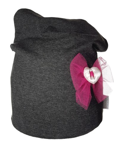 POLSKA CZAPKA BEANIE NIEMOWLĘCA CZAPECZKA KOKARDKA TIUL 3-12 M-CA MIX WZÓR