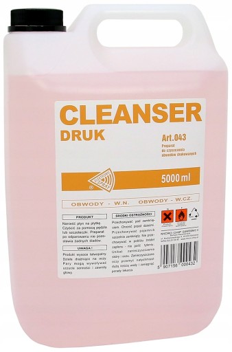 CLEANSER DRUK DO CZYSZCZENIA PŁYTEK PCB SMD BGA Z PASTA TOPNIK FLUX 5000ml