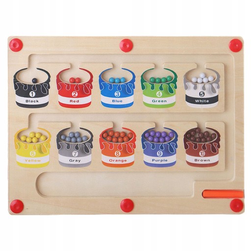 gry planszowe Magnetic Color and Number Maze Board