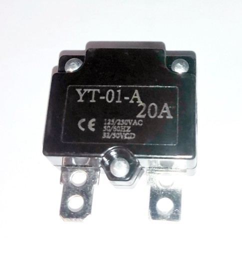 WYŁĄCZNIK NADPRĄDOWY BIMETALICZNY L2 20A 250V