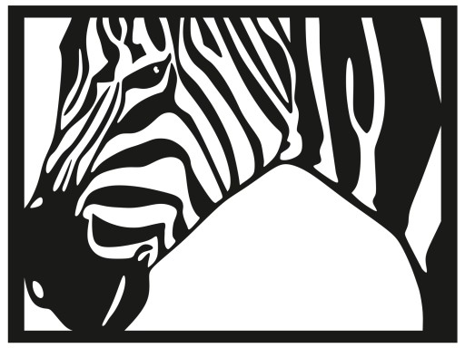 OBRAZ AŻUROWY DEKORACJA ŚCIENNA ZEBRA