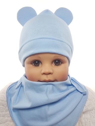 KOMPLET CHŁOPIĘCA CZAPKA MYSZKA MIKI + CHUSTKA CZAPECZKA CHUSTECZKA 3M-5LAT