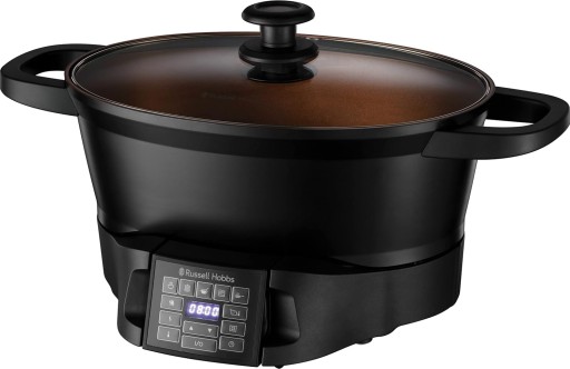 multicooker, 8 funkcji, cyfrowy programator i timer, pokrywka ze szkła