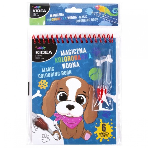 Magiczna Wielorazowa Kolorowanka Wodna Kidea z Pieskiem Pieskami dla dzieci