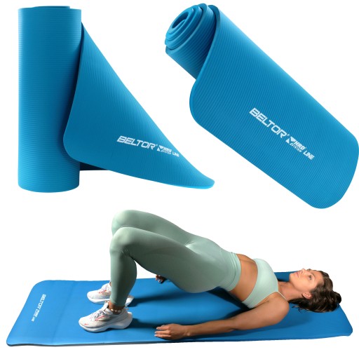 BELTOR MATA KARIMATA DO ĆWICZEŃ GRUBA 1CM FITNESS JOGA TURYSTYCZNA 180 CM