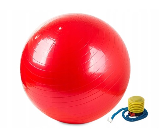 Piłka GIMNASTYCZNA Gym Ball do ćwiczeń 75CM CZERWO