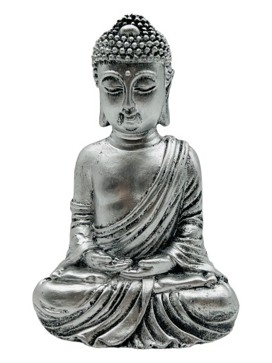 Figurka Budda Budha srebrna zen SPA