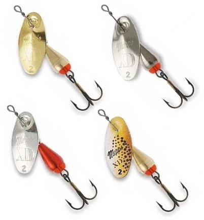 4 x MEPPS XD USA Nr.2 /5g XTRA DEEP FISHING /BROWN