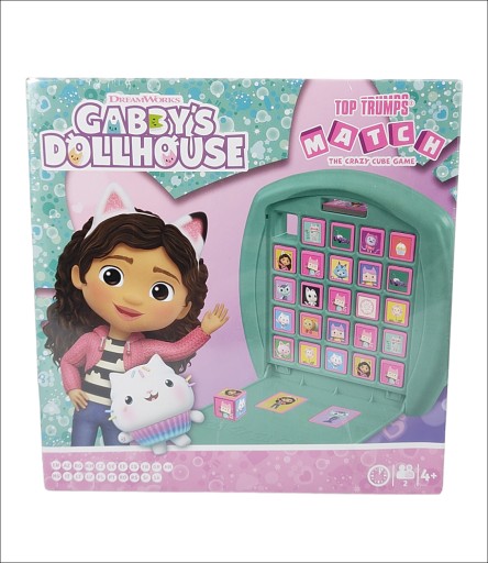Gra Planszowa Gabby's Dollhouse Top Trumps Match The Crazy Cube Game 4+