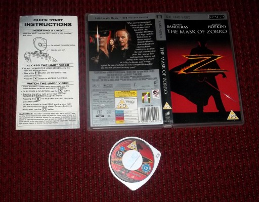 THE MASK OF ZORRO PL POLSKIE NAPISY UMD VIDEO PSP MASKA ANTONIO BANDERAS