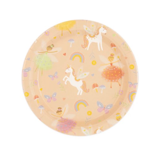 Talerzyki papierowe Księżniczki Jednorożce talerze Unicorn Kucyk 18cm 6szt