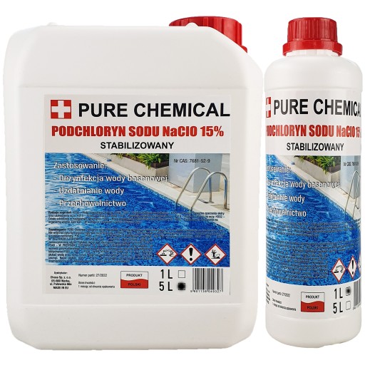 PODCHLORYN SODU 15% STABILIZOWANY DO BASENU 6L