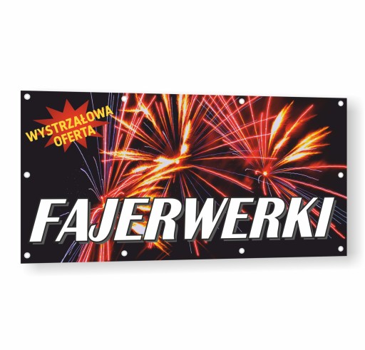 BANER FAJERWERKI SPRZEDAŻ WZORY 2x1m