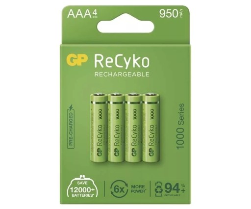 4x Akumulator GP ReCyko+ 950mAh 1.2V AAA NiMH