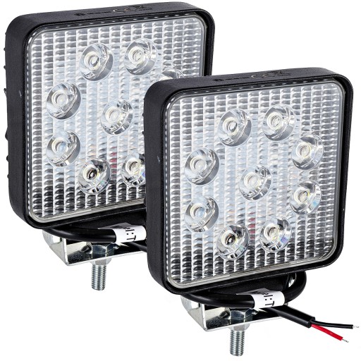 LAMPA ROBOCZA HALOGEN LED 27W 12V 24V 9-LED 2 szt.