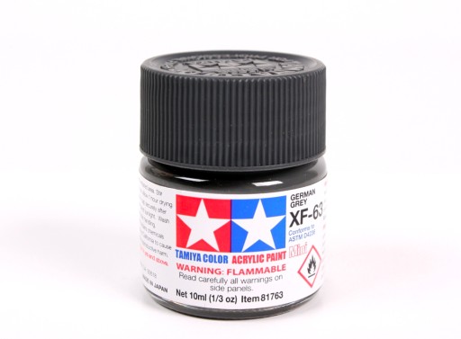 MODELARSKA FARBA AKRYLOWA SZARA MATOWA TAMIYA 10ml XF-63 GERMAN GREY (M)