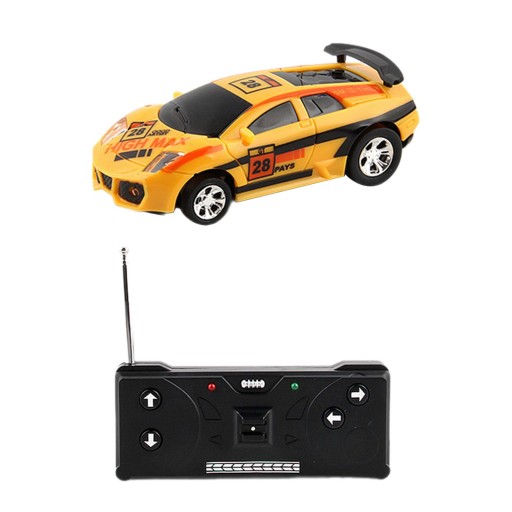 Mini RC Car Electric Outdoor Backyards kryty ze zdalnym kreatywnym żółtym