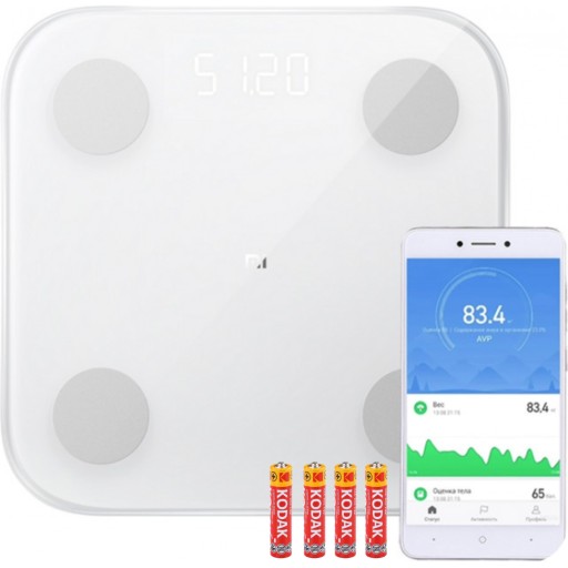 WAGA ŁAZIENKOWA XIAOMI ANALITYCZNA SLIM 150KG SMART ANDROID iOS 4x BATERIA