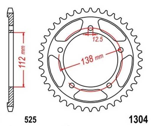 ZĘBATKA TYLNA 43 HONDA CB 600 CBF 500 600